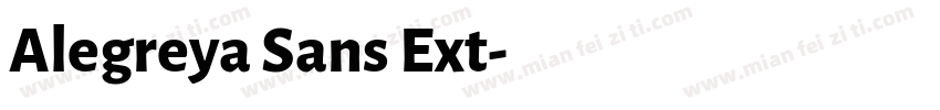 Alegreya Sans Ext字体转换